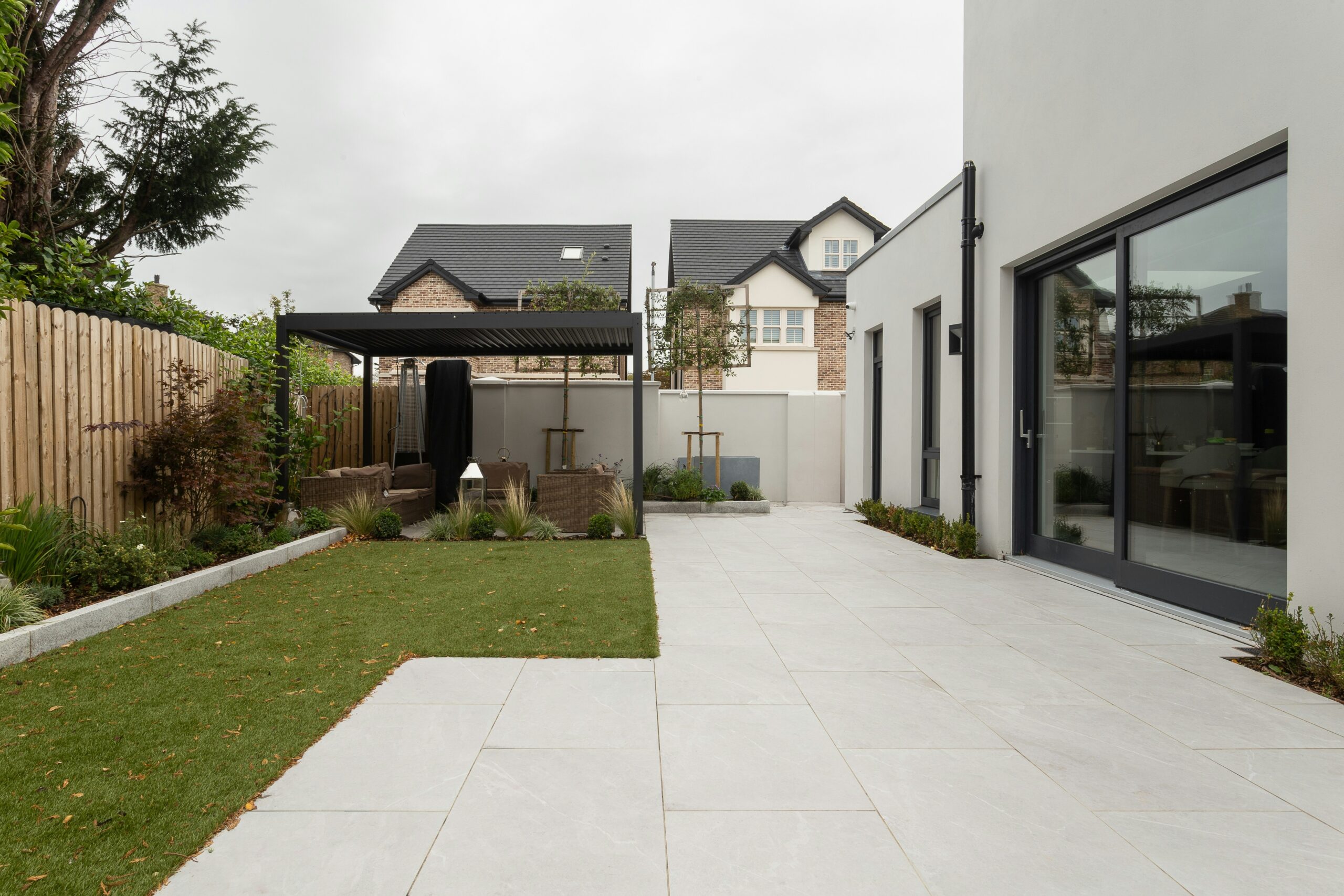 Garden installation and renovation with colorful plants
